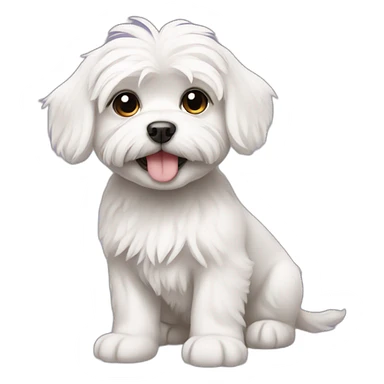 maltese puppy sticker