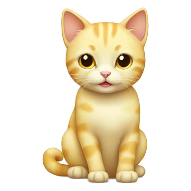 cute light yellow cat  sticker