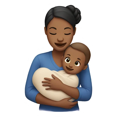 Baby being held by mommy sticker