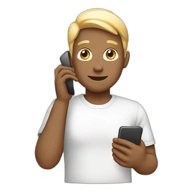 white human with phone sticker