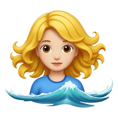 wave hair girl 2 sticker