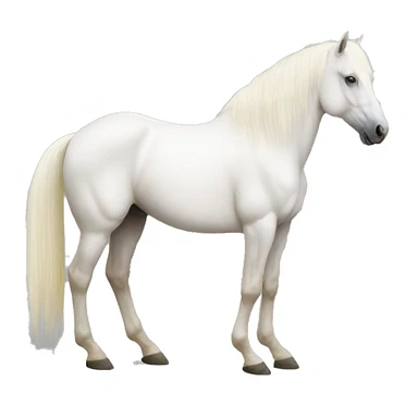 Realistic albino horse full body sticker