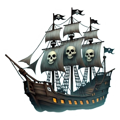 haunted Pirate Ship sticker