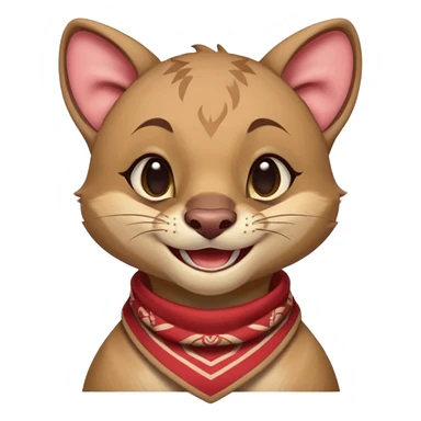 Animal fossa in bandana from league of legends laughing emoticon sticker