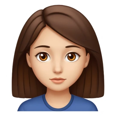Brown eyed girl with medium length brown hair sticker