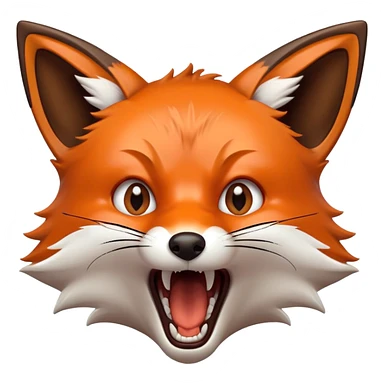 Fox screaming sticker