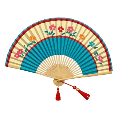Japanese hand fan sticker