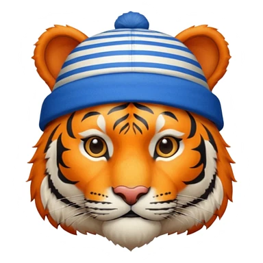 blue hat tiger sticker