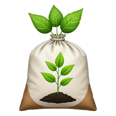 fertilizer bag with plant symbol sticker