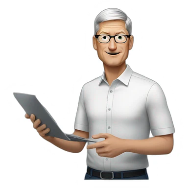 Tim Cook making presentation sticker