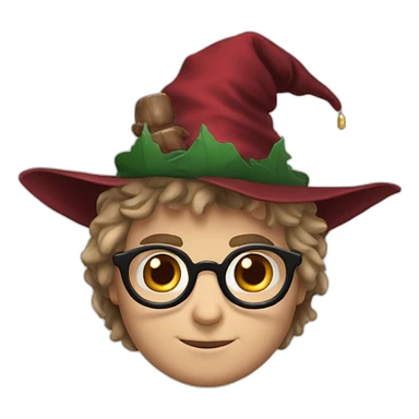 Harry Potter avec un chapeau de Père Noël sticker