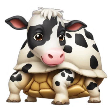 Vache sur une tortue sticker