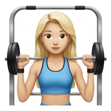 Blonde girl with long hair gym sticker