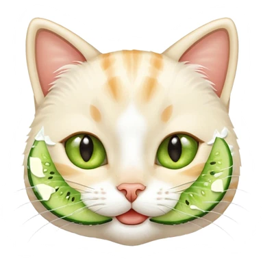 un gato haciendo skincare sticker