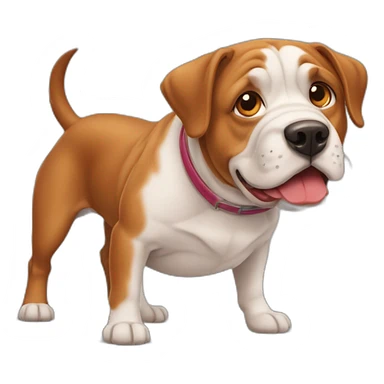 Un perro salchicha con un bull dog inglés sticker