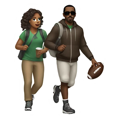 P Diddy hiking a football  sticker