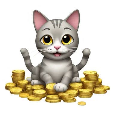 cat with money sticker