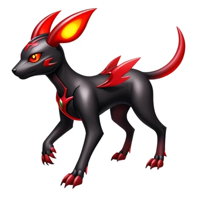 Shiny Gothic Exotic Futuristic Houndoom-Genesect-Torracat-Pokémon-Fakémon-hybrid-creature sticker