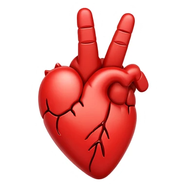 Heart with middle finger only sticker