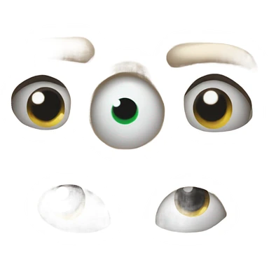 Big eye emoji big white pile  sticker