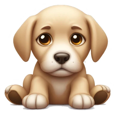 cute litle sad puppy sticker