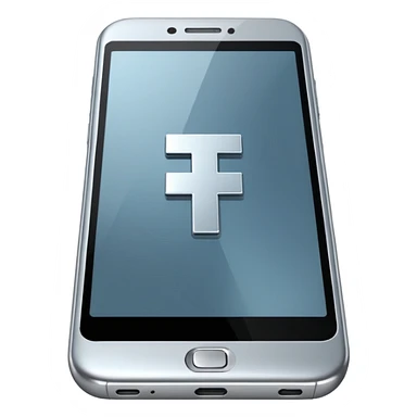 smartphone with AI and a hashtag symbol sticker