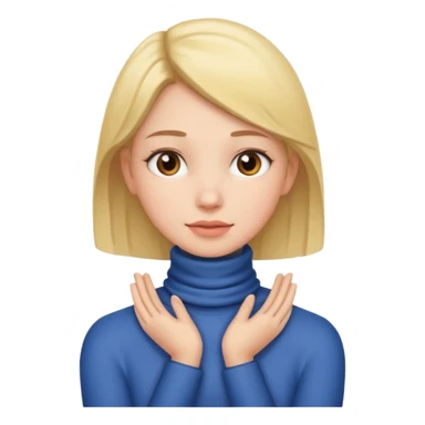 girl with hands around neck sticker