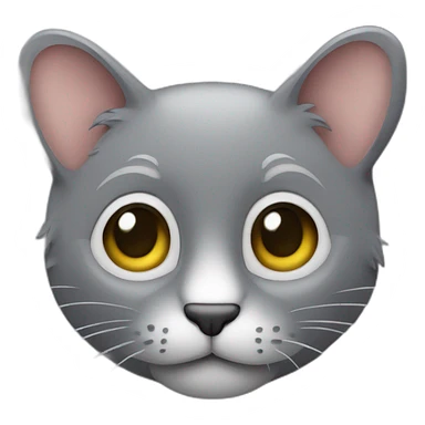 Chat gris souris sticker