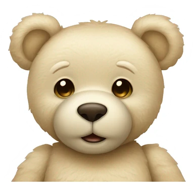 Cream colored teddy bear  sticker