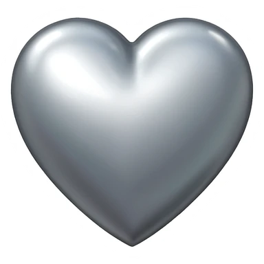 silver heart emoji sticker