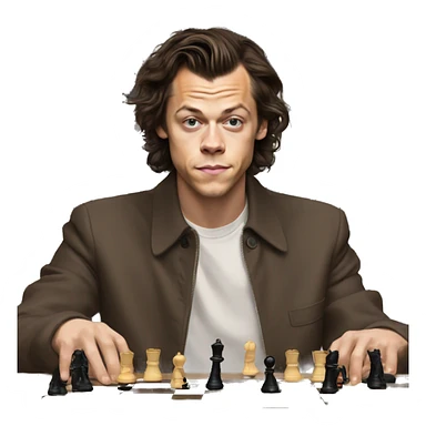 harry styles playing checkers sticker