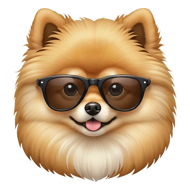 Pomeranian wearing sunglasses  sticker