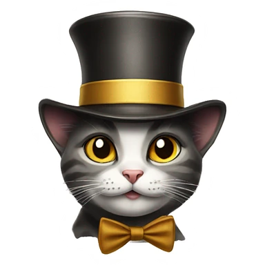 cat with tophat sticker