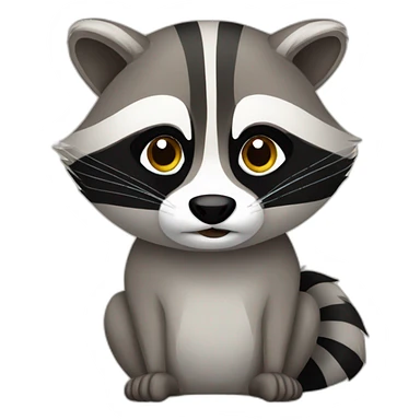 Raccoon in italiy sticker