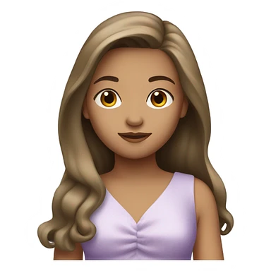 Girl wearing lilac dress with white/tan skin  sticker