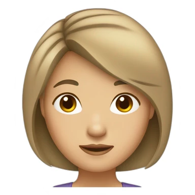 asian woman with bob hair sticker