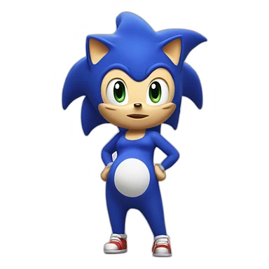 Pregnant sonic sticker