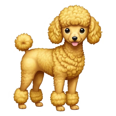 Skinny yellow poodle sticker