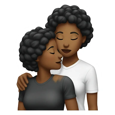 Black lesbians kissing  sticker
