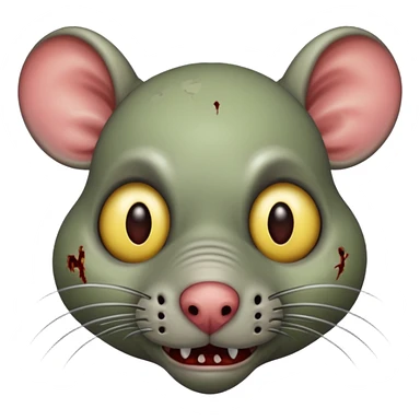 Zombie rat face sticker
