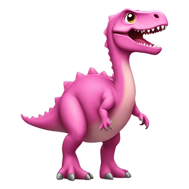 Dinosaur in a pink dress sticker