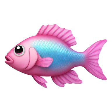 pink fish sticker