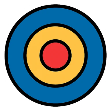 British Air Force WW2 roundel, colored icon, clean lines sticker