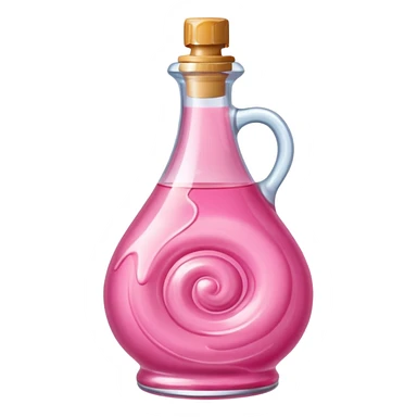 Pink syrup in syrup bottle sticker