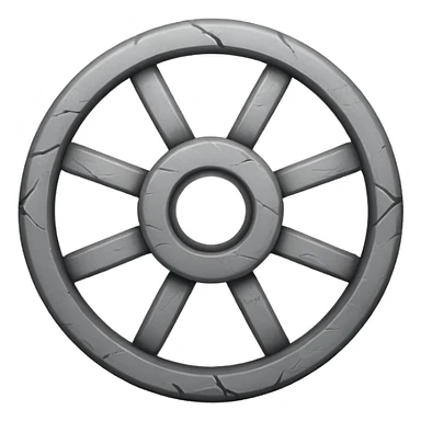 a round shaped stone Wheel sticker