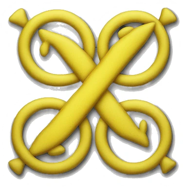Yellow Gemini symbol  sticker