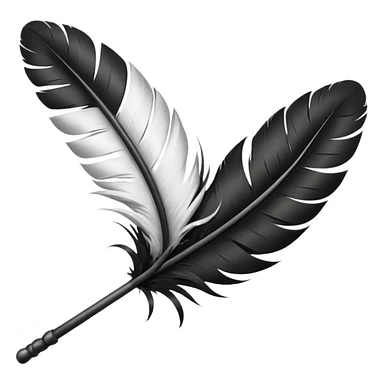 black and white bar feathers  sticker