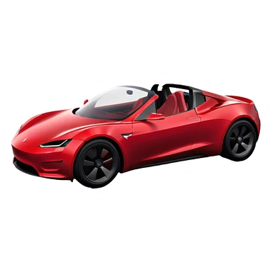 Tesla Roadster - Tesla (Model Year: 2020) (Iconic colour: Dark Red) sticker