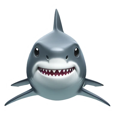 Shark with a top ha sticker