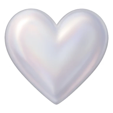 digital illustration of a heart with a pearl sheen, no background sticker
